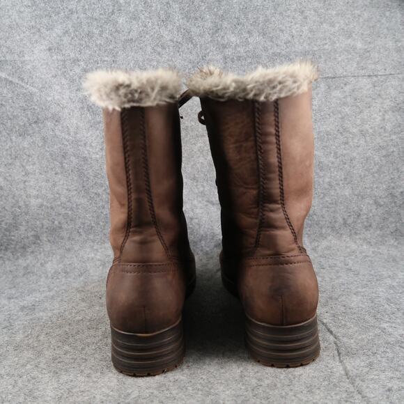 Abeo Shoes Womens 10 Boots Helena Leather Winter Waterproof Snow Warm Lace Up - Picture 5 of 14